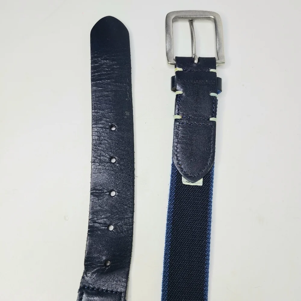 Banana Republic Buffalo Leather Trim Stretch Canvas Golf Belt